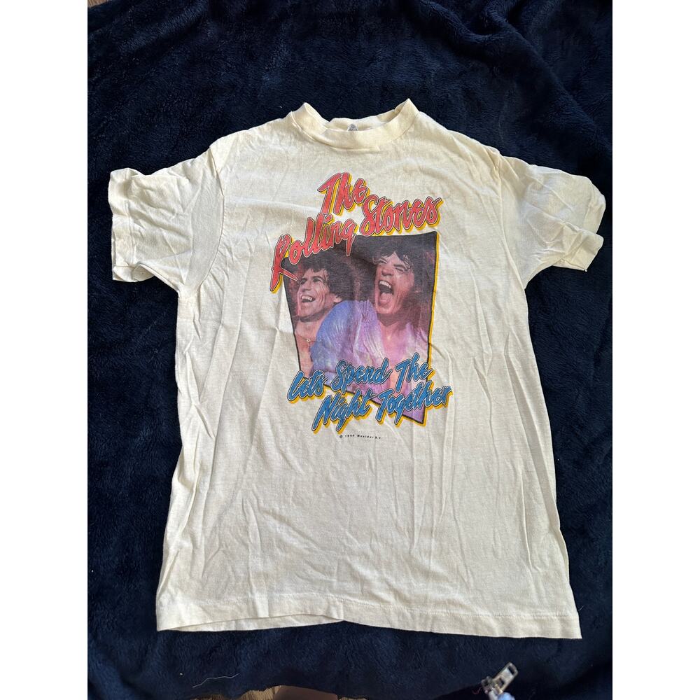 SUPER RARE VINTAGE 1983 ROLLING STONES LET'S SPEND THE NIGHT TOGETHER TEE UNISEX - Picture 9 of 9